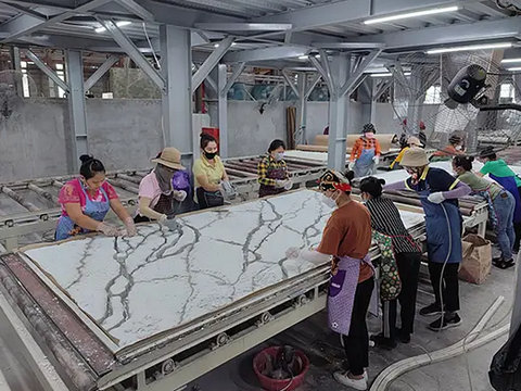 calacatta slab production